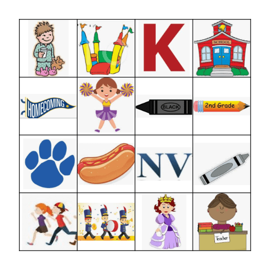 Homecoming Bingo Card