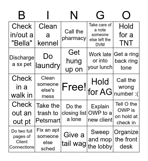 10/8/18 Bingo Card