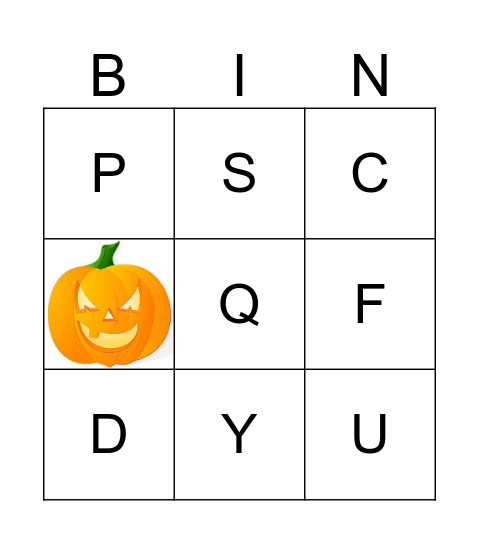 Alphabet Bingo Card