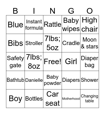 Fall in Love with Baby Underwood Bingo Card