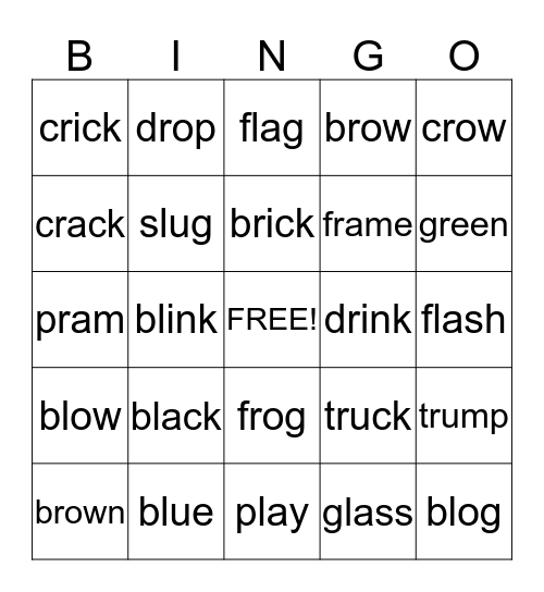 Mixed blends BINGO Card