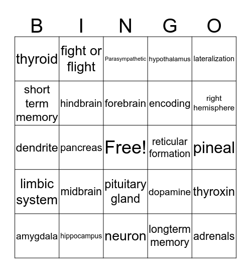 PSY 200 Bingo Card