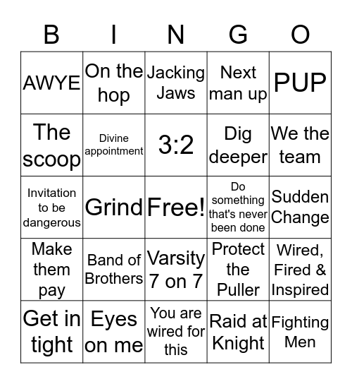 Mac Bingo Card
