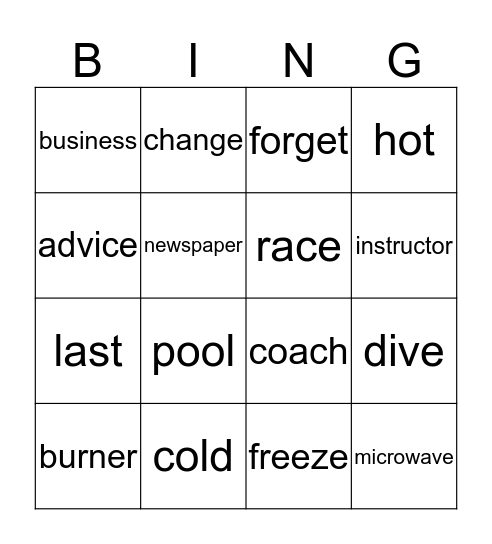 "He Forgot Again" Bingo Card