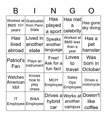 Bingo Card