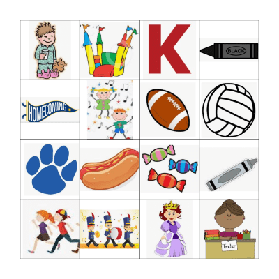 Homecoming Bingo Card