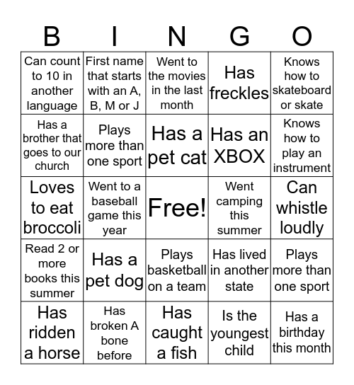 Extreme Preteen Bingo Card