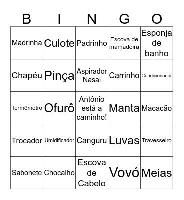 Vem Antônio! Bingo Card