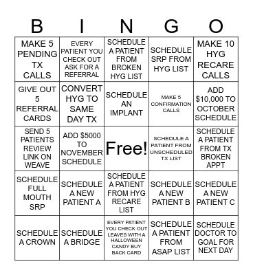 AFDC BINGO Card