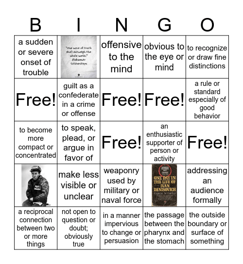 One Word of Truth Outweighs the World Bingo Card