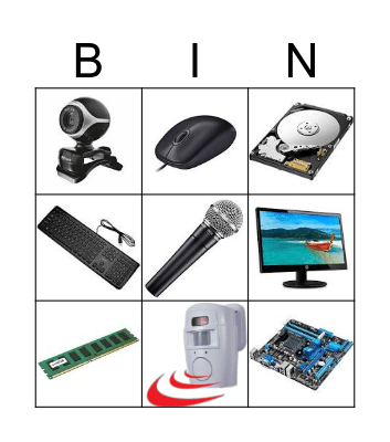 Components of a computer Bingo Card