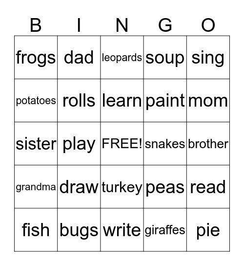 Bingo Card