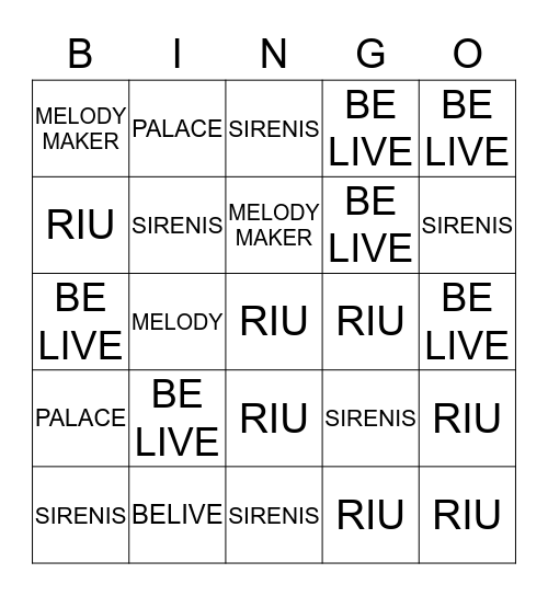 BINGO MADNESS Bingo Card