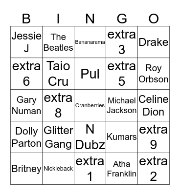 CLM Music Bingo Card