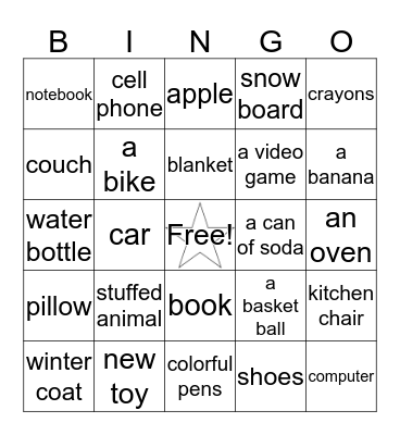 Goods Bingo Card