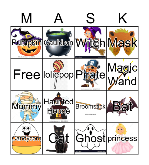 Halloween Bingo Card