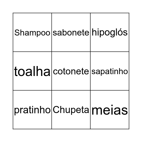 Baby Bingo Cecília Bingo Card