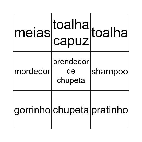 Baby Bingo Cecília Bingo Card