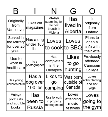 ROYAL ROADS BCom BINGO! Bingo Card