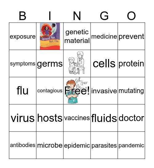 Influenza Bingo Card