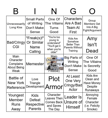 The Runaways Bingo Card