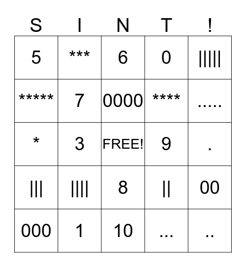 PIETENBINGO Card