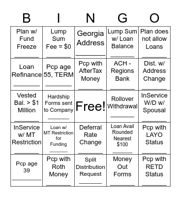 Hayme's HOT Bingo Bonanza Bingo Card