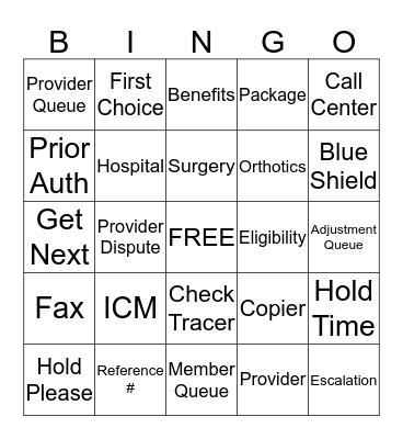 Customer Service Week!! Bingo Card