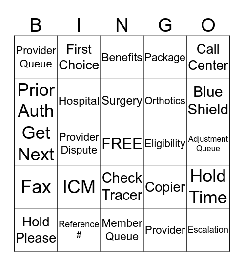 Customer Service Week!! Bingo Card