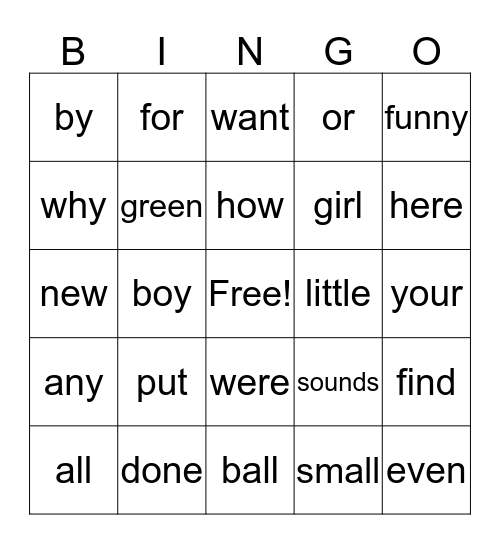 2nd grade unit 1 Bingo Card
