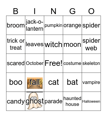 Halloween Bingo Card