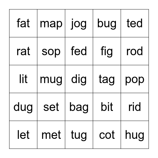 BINGO!! Bingo Card