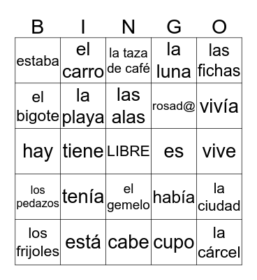 Unit 2 2018 Bingo Card