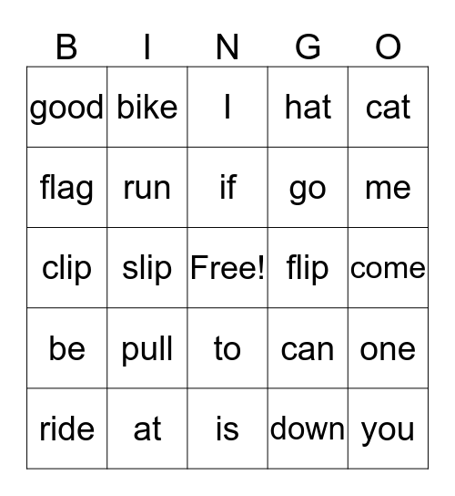 SPELLING WORDS Bingo Card