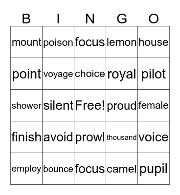Ronda's bingo Card