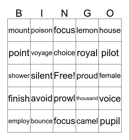 Ronda's bingo Card
