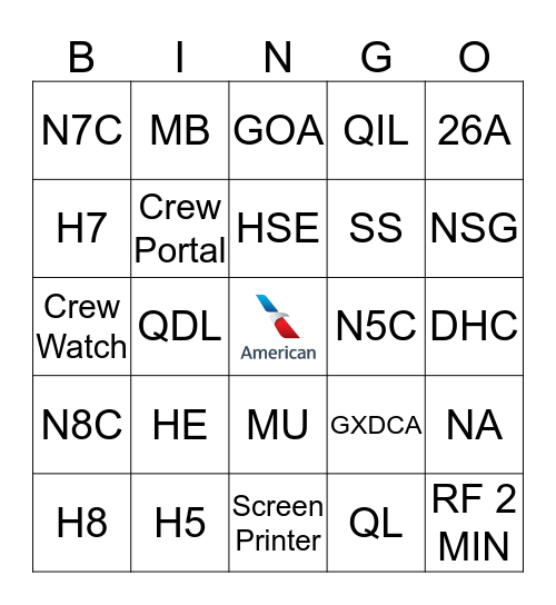 Week 1 - Entries, Tools, Codes Bingo Card