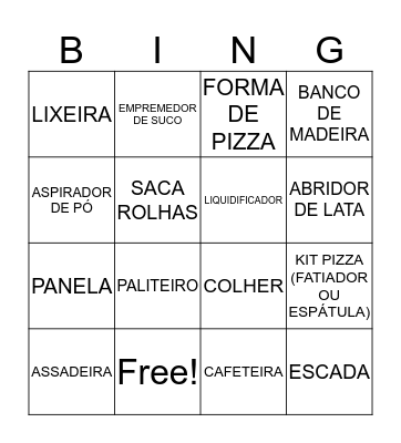 Bingo - Chá da Graci Bingo Card