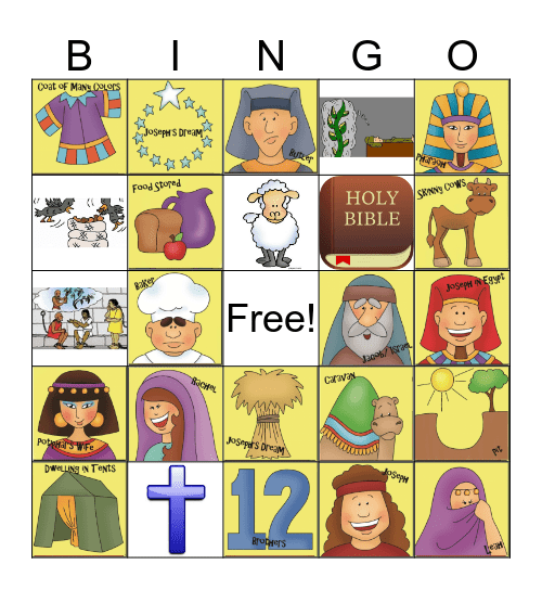 JOSEPH Bingo Card