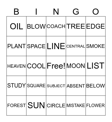 Bingo Card