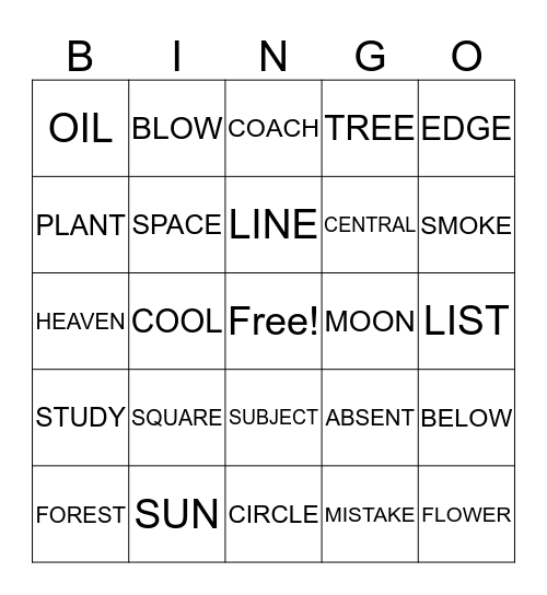 Bingo Card