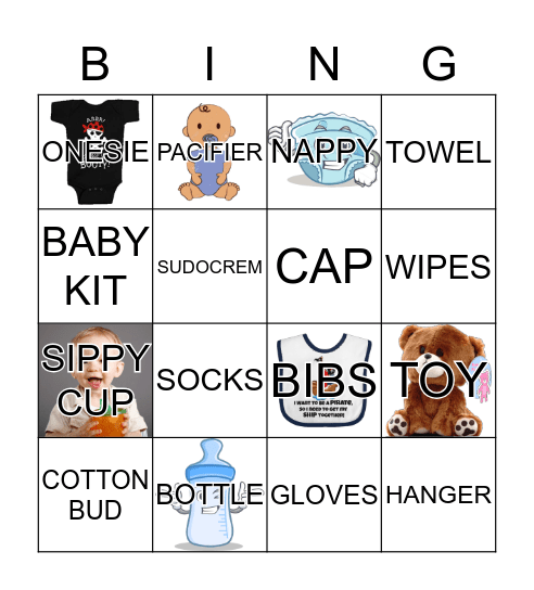 BABY SHOWER BINGO Card