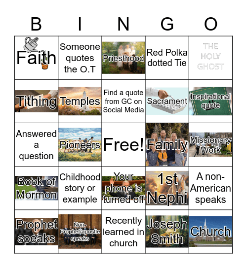 October 2018 General Conference BINGO Card