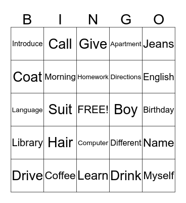 Bingo Card