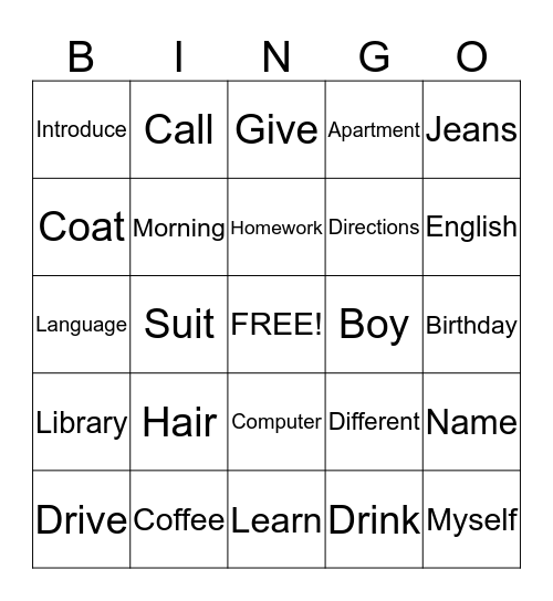 Bingo Card