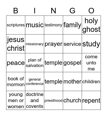 CONFERENCE BINGO Card