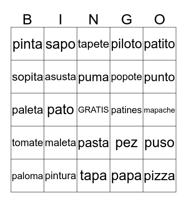 BINGO #2 Bingo Card