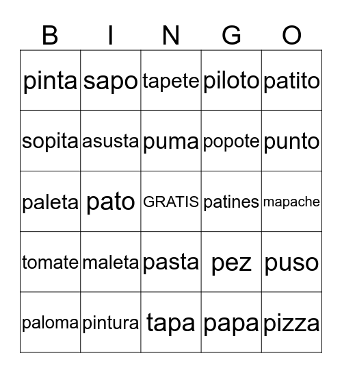BINGO #2 Bingo Card
