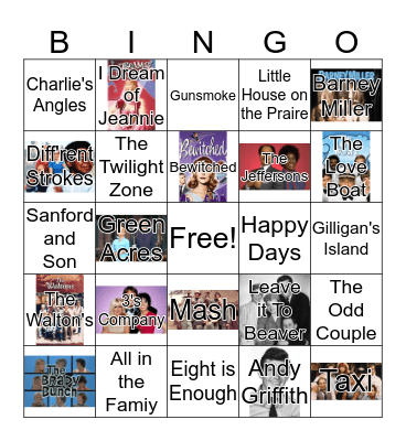 Old TV Shows Bingo Card