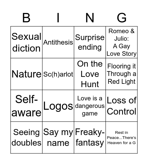 Let's Get in (RE)Formation Bingo Card